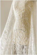 Sequin lace fabric, bridal lace, sequin lace fabric, sequin lace fabric, flower lace fabric, wedding dress lace// L17-015