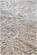 Soft embroidered lace fabric, flower wedding lace, sequin lace fabric, bridal lace fabric, couture lace, wedding dress lace// L17-036