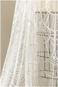 Soft geometric sequin lace/ wedding lace off-white/ bridal lace/ sequin lace fabric/ floral lace fabric/ bridal lace// L17-048