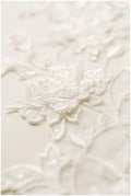 2Stk. Verspiegelte 3D Spitze Blume Applikation, 3D Aufnäher, Brautkleid Spitze Blume, Spitze Aufnäher, Brautkleid Applikation// A17-011