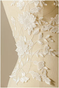 2Stk. Verspiegelte 3D Spitze Blume Applikation, 3D Aufnäher, Brautkleid Spitze Blume, Spitze Aufnäher, Brautkleid Applikation// A17-011
