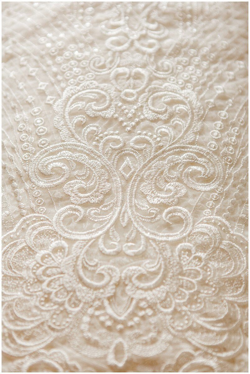 Soft embroidered lace fabric, flower wedding lace, sequin lace fabric, bridal lace fabric, couture lace, wedding dress lace// L17-036