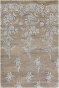 Romantischer floraler Braut Spitzenstoff/ bestickte Hochzeitsspitze/ Brautspitzenstoff Off-White// L17-018