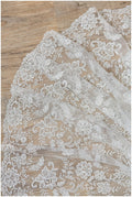 Romantischer floraler Braut Spitzenstoff/ bestickte Hochzeitsspitze/ Brautspitzenstoff Off-White// L17-018