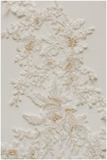 IVORY+NUDE Spitzenblume Applikation, gespiegelte Spitzenblumenplatte, Hochzeitskleid Spitze, Spitzenaufnäher, Brautkleid Applikation, Goldspitze// A17-048