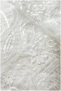 Geometric floral lace off-white/ sequin embroidered floral lace/ bridal dress lace/ soft embroidered lace fabric// L17-097