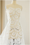 Guipure HAUTE COUTURE lace fabric with glitter finish/ wedding dress fabric/ crochet lace/ bridal lace// L17-090
