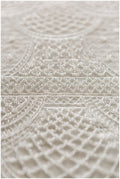 Schwerer Perlen Spitzenstoff für Brautkleider/ Französische Perlenspitze Off-White/ geometrischer Spitzenstoff/ Braut Perlenspitze// L17-079