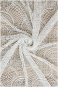 Schwerer Perlen Spitzenstoff für Brautkleider/ Französische Perlenspitze Off-White/ geometrischer Spitzenstoff/ Braut Perlenspitze// L17-079