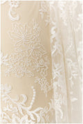 Baumwolle bestickter Blumen Spitzenstoff/ Braut Spitzenstoff Off-White/ Hochzeitskleid Spitzenstoff/ florale Spitze/ Braut Spitze// L17-114