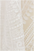 Geometric lace fabric, bridal lace fabric, wedding dress lace fabric, beaded boho lace, bridal lace dress, wave lace// L17-104