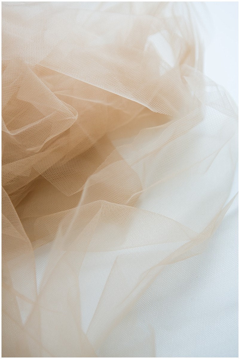 Skin color tulle ball/ Illusion tulle fabric/ Illusionback tulle/ Skin tulle/ Skin color fabric/ Nylon skin colored tulle// R-143-A-BOLT 38Y