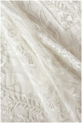 Geometric floral lace off-white/ sequin embroidered floral lace/ bridal dress lace/ soft embroidered lace fabric// L17-097