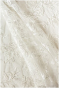Romantische Pailletten Blütenspitze Off-White/ Braut Spitzenstoff/ Hochzeitskleid Spitze/ weiche bestickte Spitze// L17-092