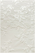Romantische Pailletten Blütenspitze Off-White/ Braut Spitzenstoff/ Hochzeitskleid Spitze/ weiche bestickte Spitze// L17-092