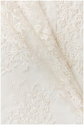 Baumwolle bestickter Blumen Spitzenstoff/ Braut Spitzenstoff Off-White/ Hochzeitskleid Spitzenstoff/ florale Spitze/ Braut Spitze// L17-114
