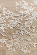 Baumwolle bestickter Blumen Spitzenstoff/ Braut Spitzenstoff Off-White/ Hochzeitskleid Spitzenstoff/ florale Spitze/ Braut Spitze// L17-114