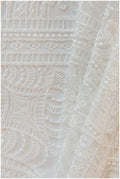 Geometric lace fabric, bridal lace fabric, wedding dress lace fabric, beaded boho lace, bridal lace dress, wave lace// L17-104