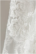 Schwerer Perlen Spitzenstoff, Braut Spitzenstoff, Hochzeitskleid Spitzenstoff, florale Spitze, Braut Spitzenkleid, Wellenspitze// L17-107