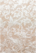 Glitter lace fabric with sequins/ Chantilly base bridal lace fabric/ Off-White lace/ French lace fabric// L17-115