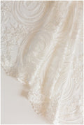 Spiralblüten Spitzenstoff, Braut Spitzenstoff, französische Spitze, bestickte Spitze, Hochzeitskleid Spitzenstoff, Blumenspitze, Paillettenspitze// L17-127