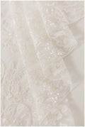 Bestickter Spitzenstoff Off-White/ Boho Brautkleid Spitzenstoff/ bestickte Spitze/ Ornament Brautspitze/ florale Spitze// L17-133