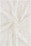 Romantic lace fabric off-white/ modern bridal lace fabric/ embroidered lace/ floral bridal lace/ ornament bridal lace fabric// L17-134