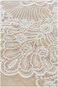 Romantische Brautspitze Off-White/ geometrische Brautspitze/ bestickte Spitze/ florale Brautspitze/ Boho Spitze// L17-137
