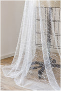 Paillettenspitze Off-White/ Braut Spitze mit Pailletten/ Spitzenstoff mit Wellenmuster// L17-139