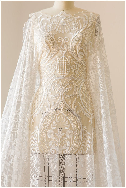 Braut Spitze / Boho Braut Spitze Material / offwhite Braut Spitze / orientalische Hochzeit Spitze / Boho Spitze / / L17-141