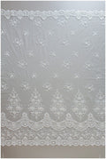 Perlen Brautspitze mit gehäkelten Elementen/ Hochzeitskleid Spitze mit Perlen/ Brautspitze Off-White// L17-145