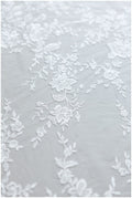 Blumen Spitzenstoff Off-White/ Braut Blumenspitze/ Brautkleid Spitzenstoff/ bestickter Spitzenstoff/ Spitzenschleier// L17-149