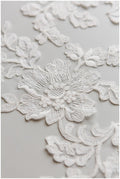Kordelspitze Patch Stickerei, Blume Applikation, Spitze Blume, kordelte Hochzeitskleid Spitze, Hochzeitskleid Spitzenapplikation, Brautspitze// A17-124