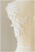 Romantische 3D Blüten Spitzen Applikation, Blumen Applikation, SpitzenBlume Patch, Hochzeitskleid Spitze, Hochzeitskleid Spitzenapplikation, Brautspitze// A17-122