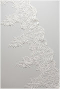 Soft embroidered lace trim/ elegant bridal lace trim/ veil lace trim/ wedding dress lace trim// T17-043