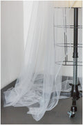 3.1 m wide - very soft tulle fabric for bridal veils &amp; wedding dresses/ soft mesh fabric/ silk tulle white off-white/ veil tulle// R-167-18 