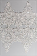 Lace trim off-white/ elegant bridal lace trim/ veil lace trim/ lace embroidery/ wedding dress lace trim// T17-045