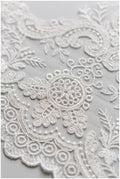 Off-White lace trim/ veil lace trim/ bridal lace trim/ embroidered lace trim/ bridal lace trim// T17-047
