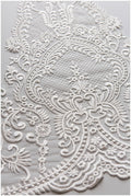 Bridal lace trim off-white/ wedding dress lace trim/ embroidered lace trim/ elegant bridal lace// T17-054