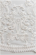 Bridal lace trim off-white/ wedding dress lace trim/ embroidered lace trim/ elegant bridal lace// T17-054