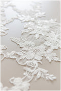 Bridal lace applique, romantic floral lace applique, lace flower applique, flower applique, wedding dress lace applique, bridal lace // A17-130