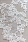 Sofort Braut Spitzen Applikation, romantische Spitzen Applikation, Spitzenblume, Blumen Applikation, Hochzeitskleid Spitzenapplikation, Brautspitze// A17-132