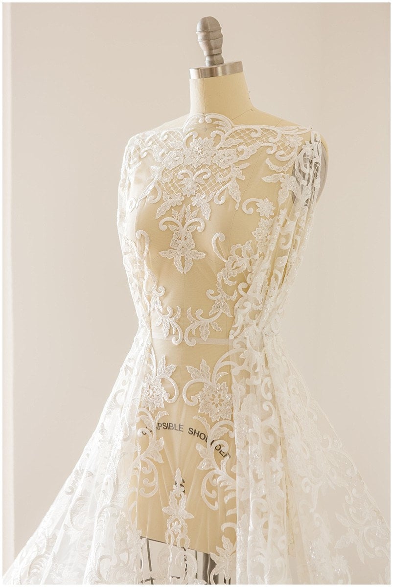 Romantic lace fabric off-white/ modern bridal lace fabric/ embroidered lace/ floral bridal lace/ ornament bridal lace fabric// L17-134