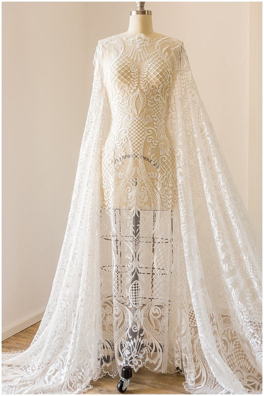 Braut Spitze / Boho Braut Spitze Material / offwhite Braut Spitze / orientalische Hochzeit Spitze / Boho Spitze / / L17-141
