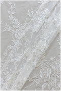 Blumen Spitzenstoff Off-White/ Braut Blumenspitze/ Brautkleid Spitzenstoff/ bestickter Spitzenstoff/ Spitzenschleier// L17-149