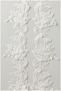 2yds 3D flower lace trim/ elegant bridal lace trim/ veil lace trim/ wedding dress lace// T17-055
