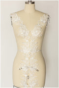 2yds 3D flower lace trim/ elegant bridal lace trim/ veil lace trim/ wedding dress lace// T17-055
