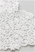 Milk silk embroidered lace trim/ elegant bridal lace trim/ off-white lace trim/ guipure look lace/ wedding dress lace trim// T17-057