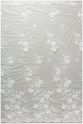 3D Blumen Spitzenstoff mit Perlen/ Hochzeitskleid Spitze Off-White/ weicher 3D Spitzenstoff/ Pailletten Spitzenstoff// L17-167