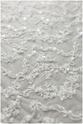 Perlen Spitzenstoff Off-White/ Braut Spitze/ Brautspitzenstoff/ Perlen Spitze// L17-168